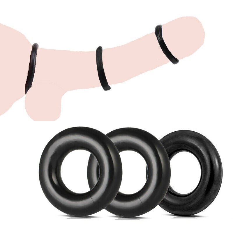 10PCS Male Cock Ring Super Strong Stretchy Stay Harder Penis Rings Cockring Men