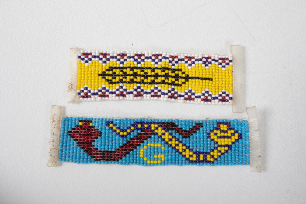 Pair Beaded Panels (B8B) Snakes G (JSF6) Fraternal or Native American