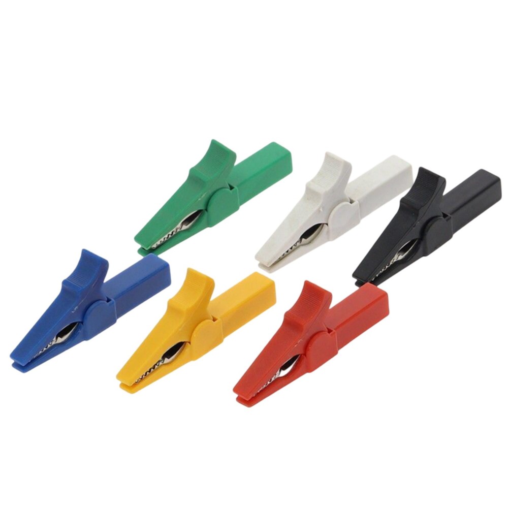 6PCS Fully Insulated Crocodile Clips for Electrical Testing and Jumpers