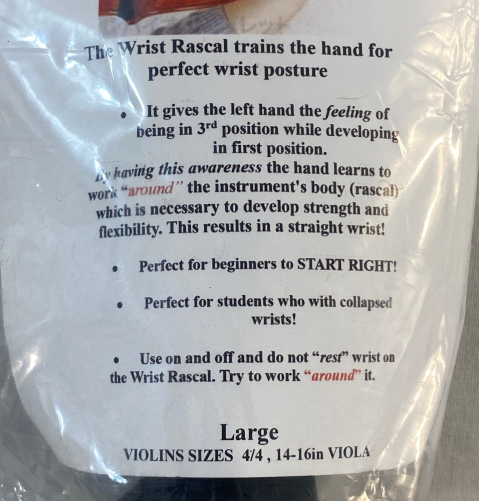 NIP Wrist Rascal Large 4/4 Violins & 14-16" Violas + Finger Position Indicator