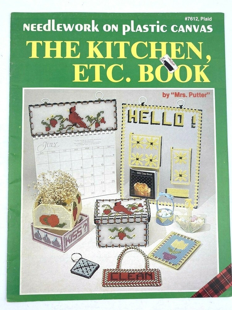 The Kitchen Etc Book Needlework on Plastic Canvas Needlepoint Mrs Putter #7612