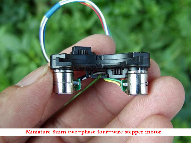 2pcs Deceleration stepper motor micro 8MM two-phase four-wire stepper motor