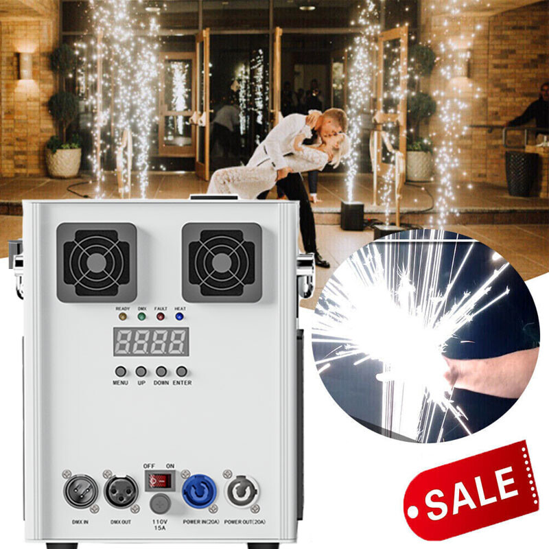 700W Cold Spark Machine Stage Effect DMX Firework Machine DJ Party Wedding Xmas