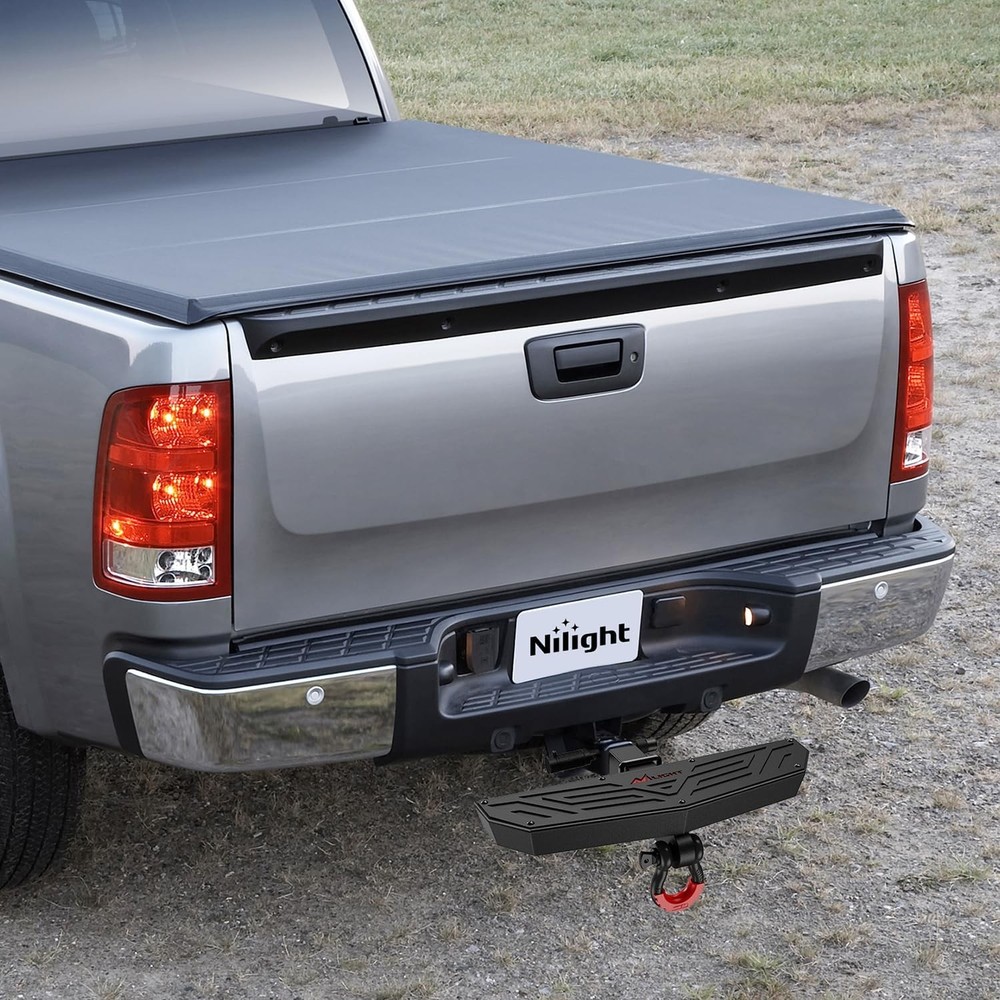 Nilight Hitch Step 2 Inch Receiver Universal Trailer Hitch Step D-Ring Shackle