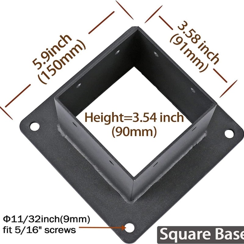 Metal Post Brackets For Outdoor Pergolas Deck Railing Stable Construction