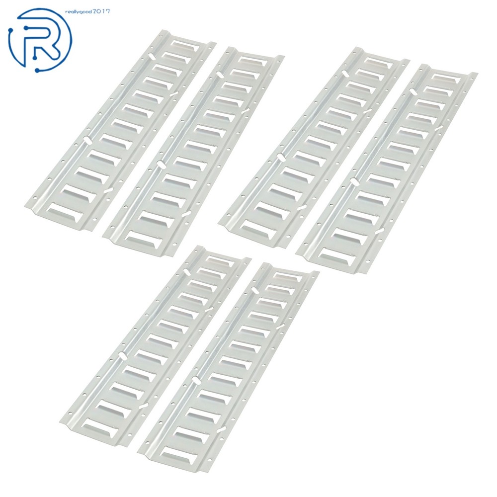 6 Pcs Durable 2' E Track Tie Down Rail For Vans ATV Portable Flexible Galvanized