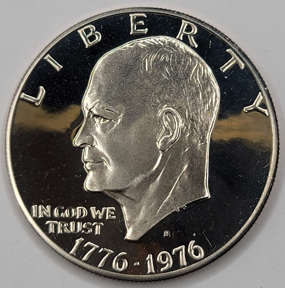 1776 - 1976 S Proof Cameo Eisenhower Dollar Type 2 Reverse CN-Clad