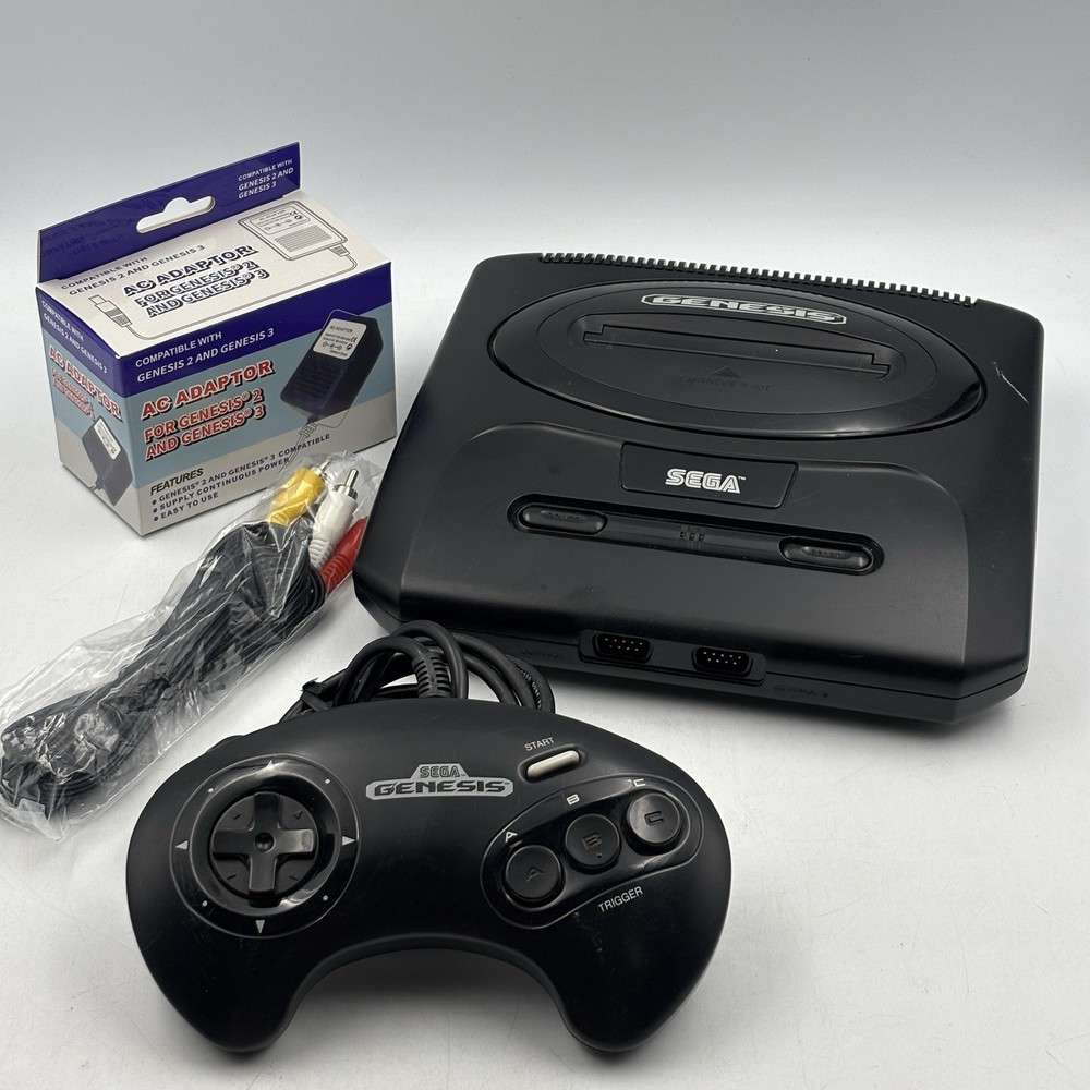 SEGA GENESIS Model 2 MK-1631 Console OEM Controller Cords & System Bundle Tested