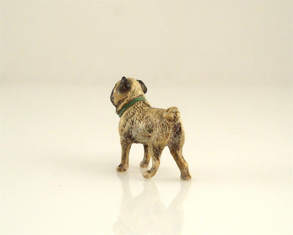 Franz Bergmann Vienna Austria Tiny Standing PUG Bully Dog Cold Painted Bronze