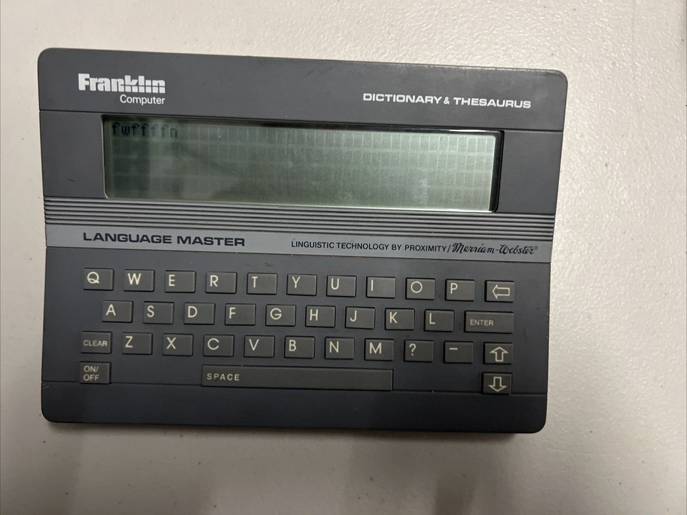 Franklin Language Master LM-2000 Gray *Tested & Working* Digital Retro 1987