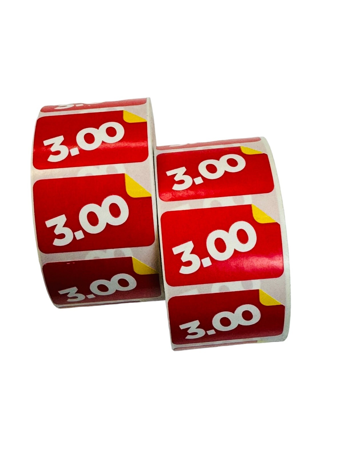 1000 1.5"x1" $3.00 Books Price Point of sale Red & Yellow Labels Stickers