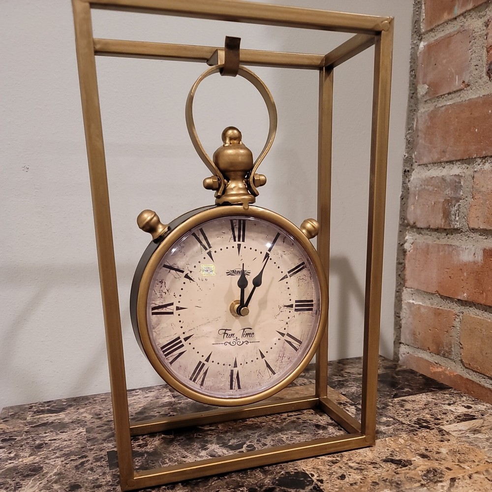 Unique Golden Clock With Antique Look
