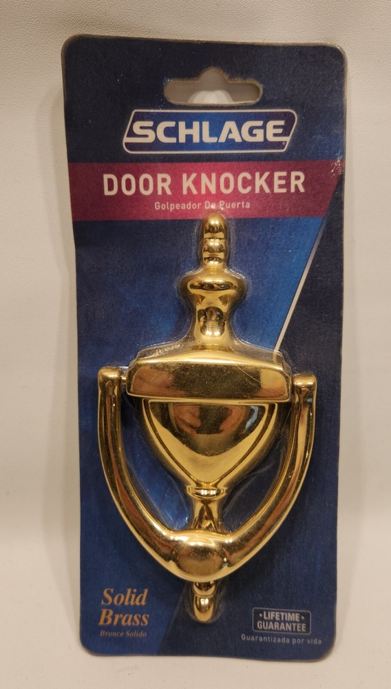 Schlage Door Knocker  Solid Brass Model SC2-3125-605 Bright Brass