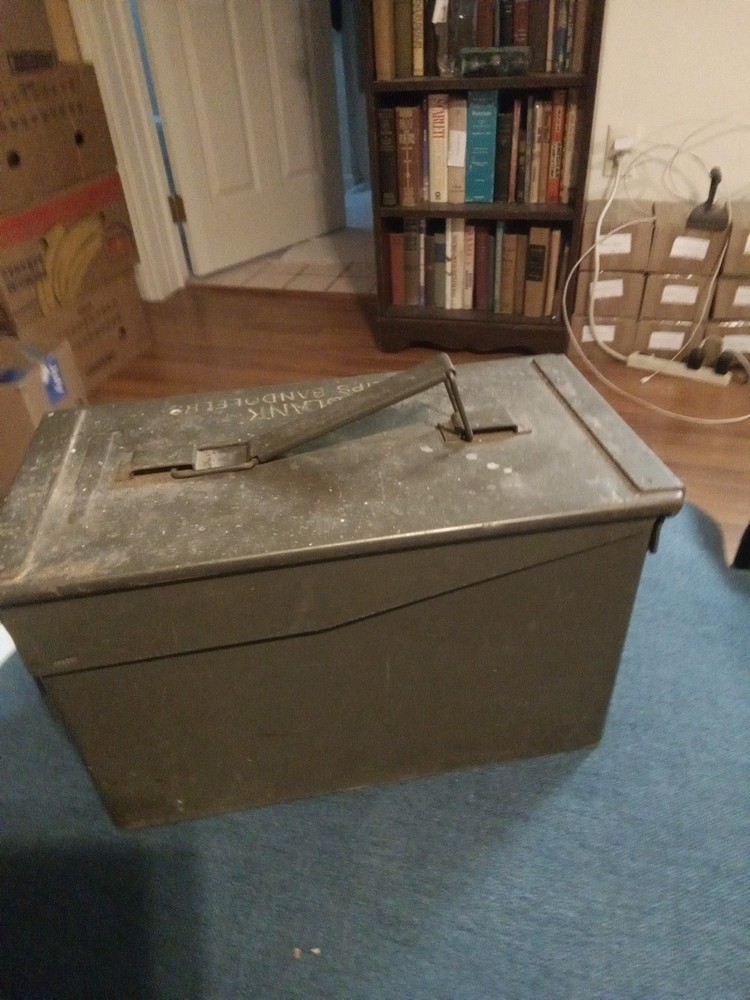Ammo Box, Cal .30 Green, Empty Very Clean No Rust Stencil Good Shape