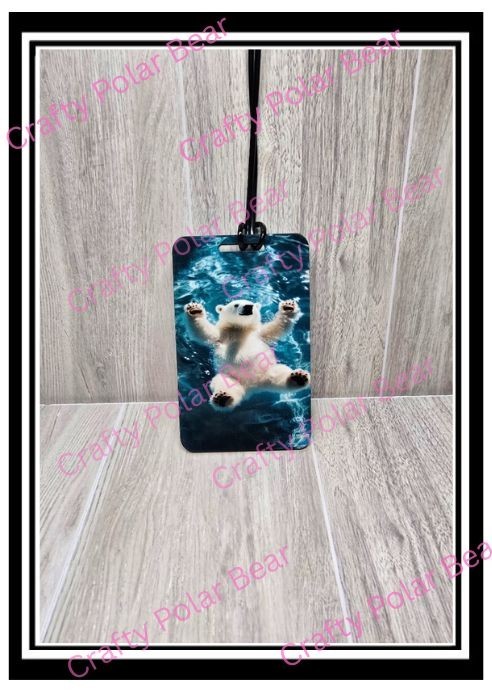 Luggage Tag Favorite Various Animals w/Plastic Strap Loop Handmade