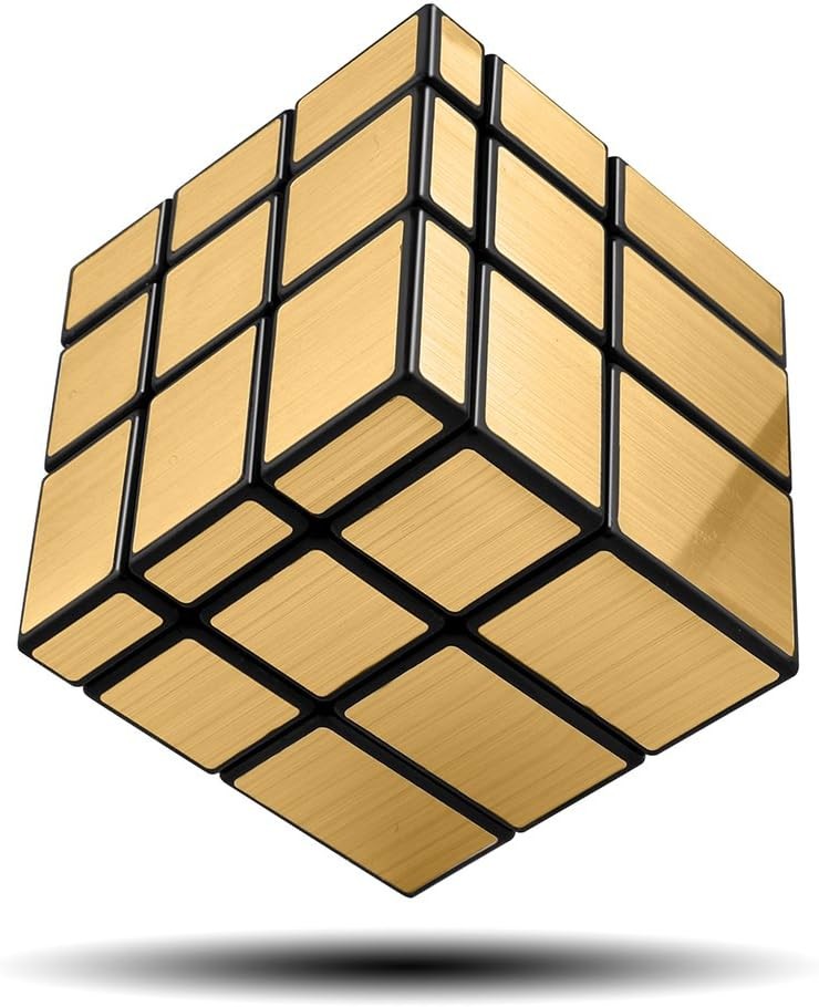 D-FantiX Shengshou Mirror Cube 3x3 Speed Cube Gold Mirror Blocks Cube 3x3x3 Diff