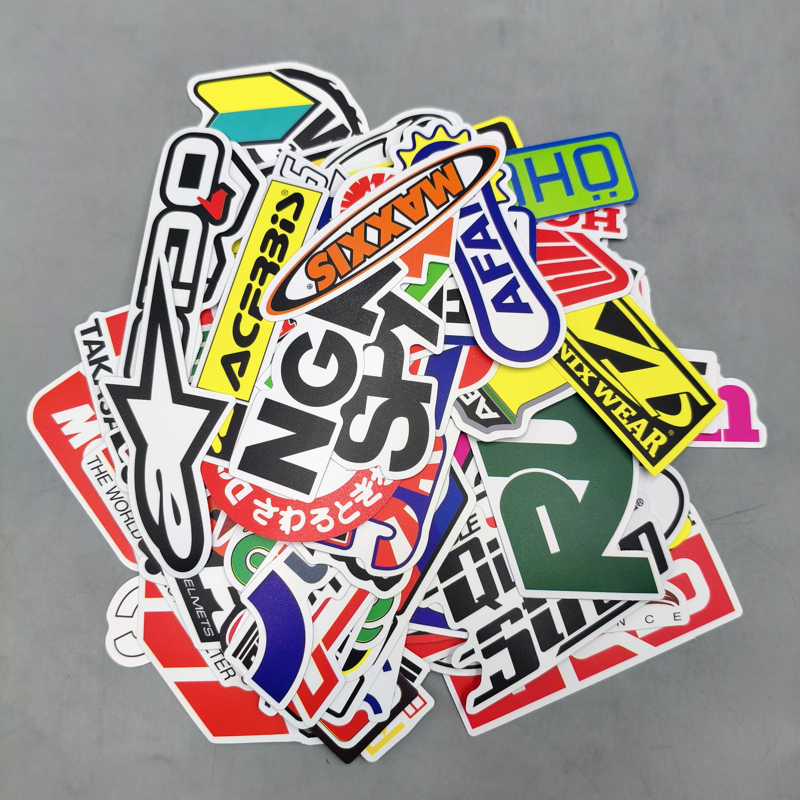 100PCS JDM Stickers Pack Car Motorcycle Racing Motocross Helmet Vinyl Decals Lot