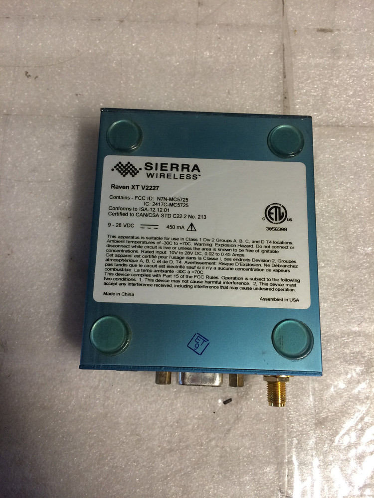 Sierra Wireless RAVEN XT V2227-V Gateway Wireless Router