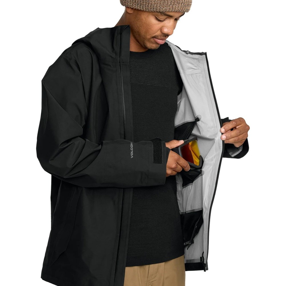 Volcom Tester 3L Gore-Tex Men's Winter Jacket, Black, Medium
