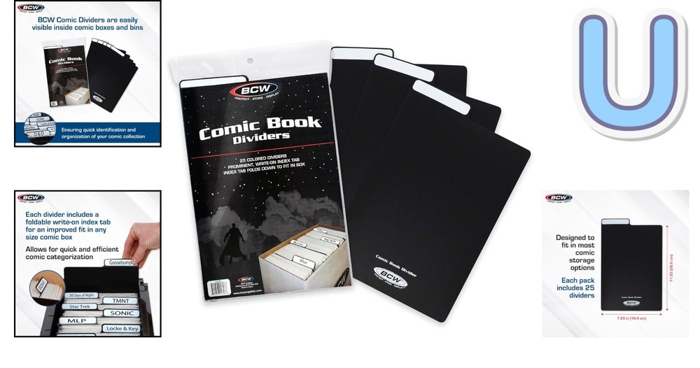 Acid-Free Comic Dividers - 25 Pack for Efficient Comic Storage Solutions