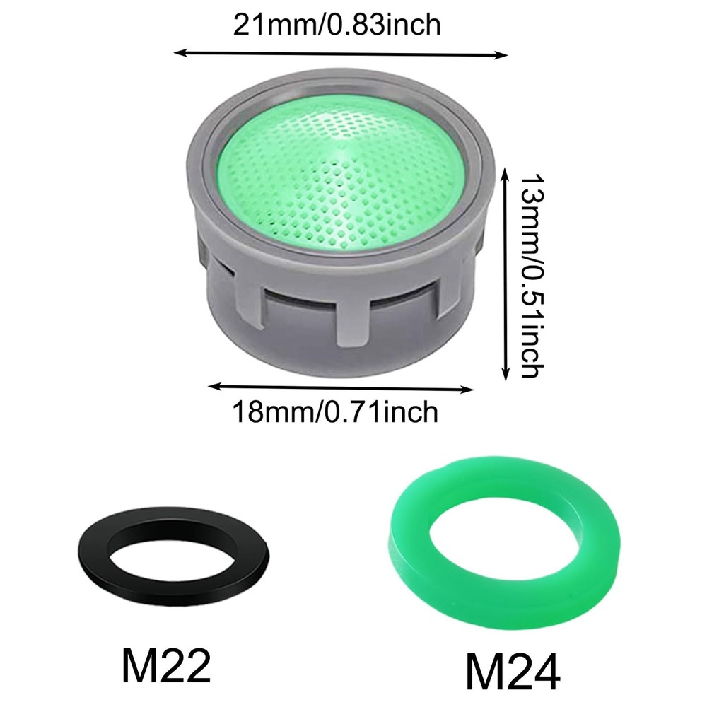 20 Pack Faucet Aerator Inserts 1.5 GPM Universal Flow Restrictor