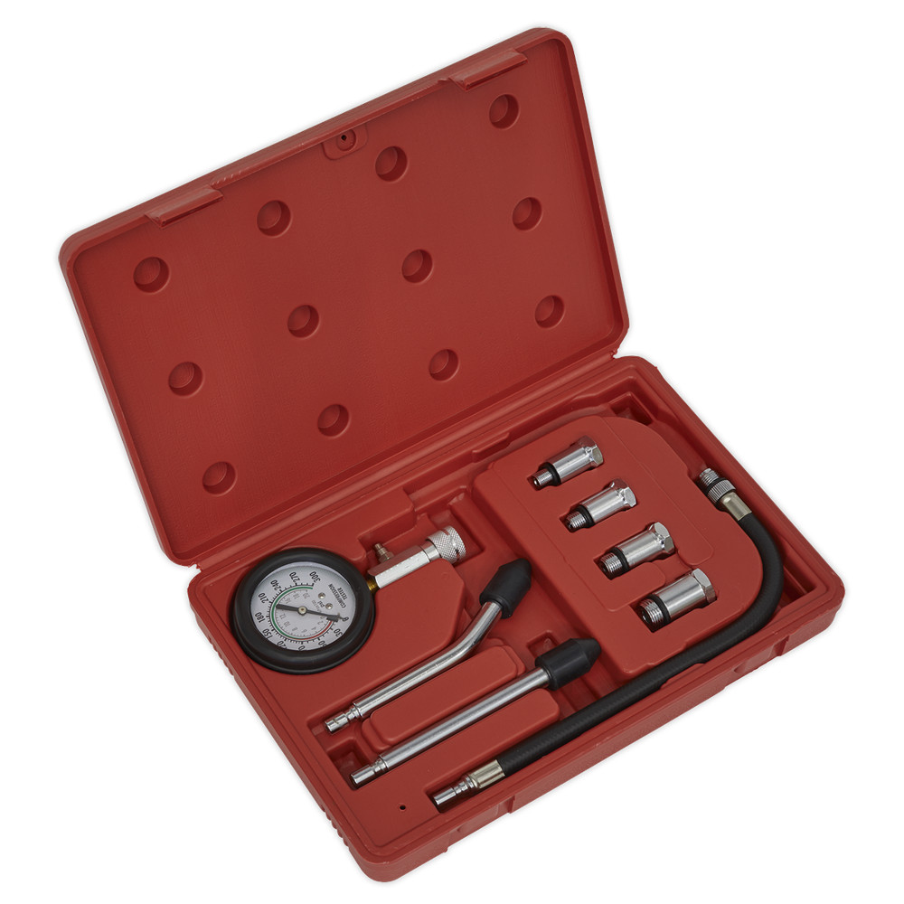 Petrol Engine Compression Test Kit 8pc CT955 Sealey New
