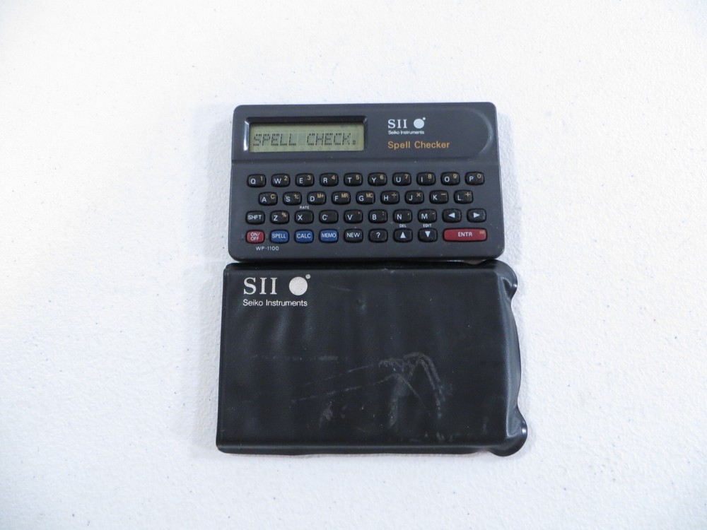 Seiko Instrumentals SII Spell Checker WP-1100 W/ Case TESTED WORKING
