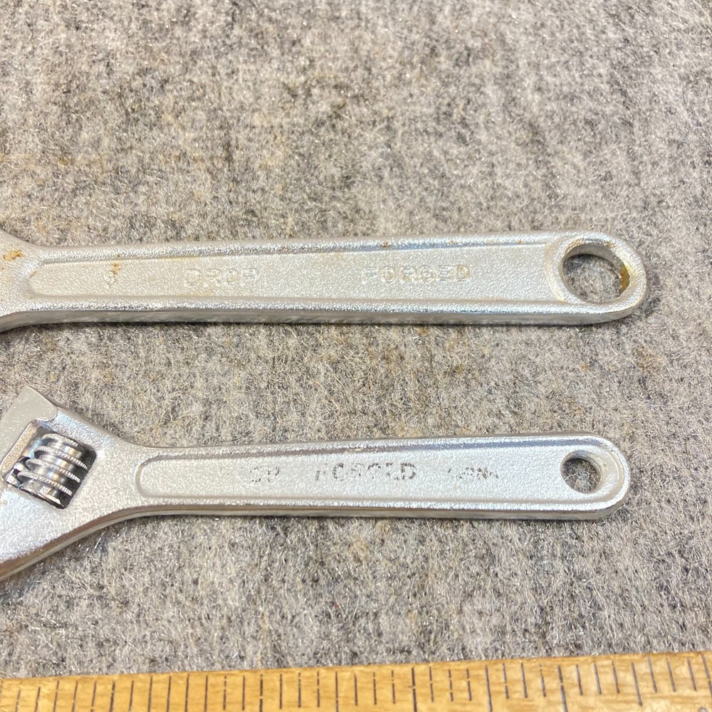 Adjustable Wrench 2 Pc Heavy Duty 8" & 6"