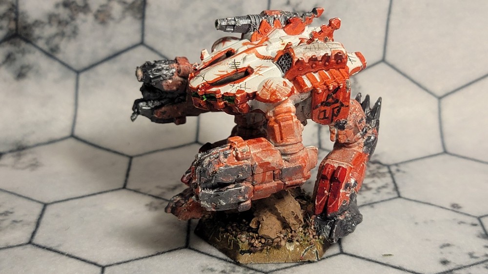 Gothic King Crab Battletech Custom Painted Intentional Combat Damage Look