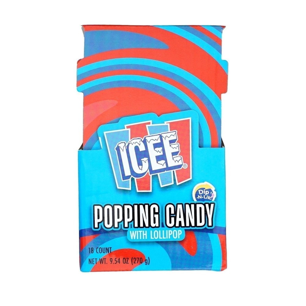 Ice Popping Candy with Lollipop, 18 Pack