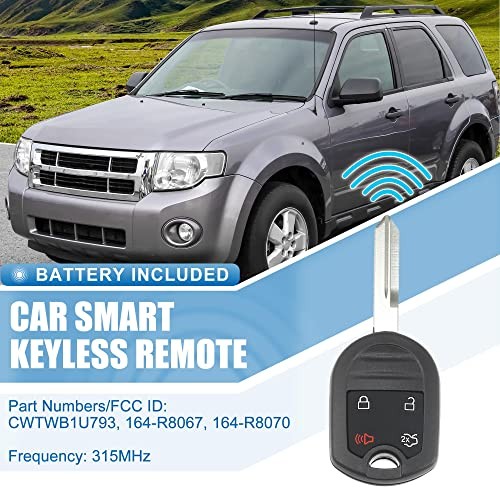 4 Button Car Keyless Entry Remote Control Replacement Key Fob Proximity Smart