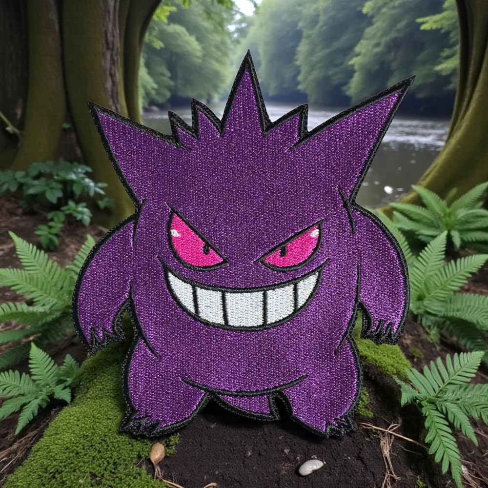 Gengar Pokemon Embroidery Patch Multi Sizes 3" - 7"