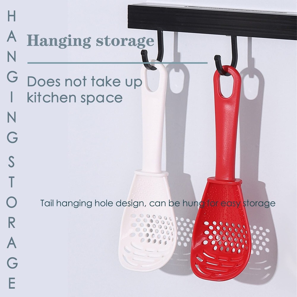 3 Pack Multifunctional Kitchen Cooking Spoon, 6 in1 Kitchen Gadgets Strainers...