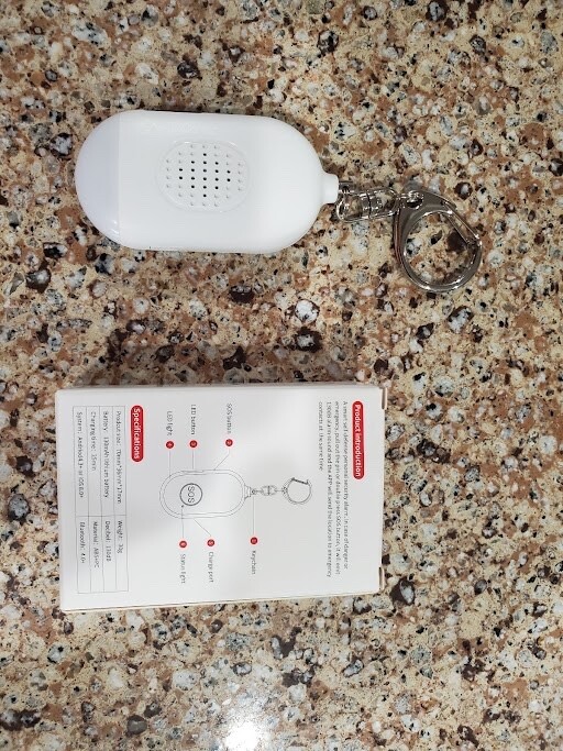 Smart Personal Alarm With Keychain and Flashlight - Tuya