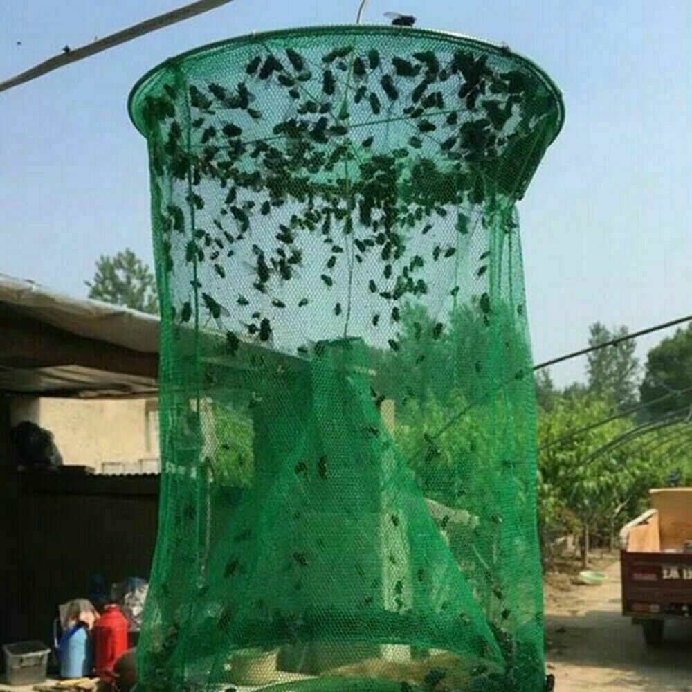 4PCS The Ranch Fly Trap Reusable Fly Catcher Killer Cage Net Trap Pest Bug Catch