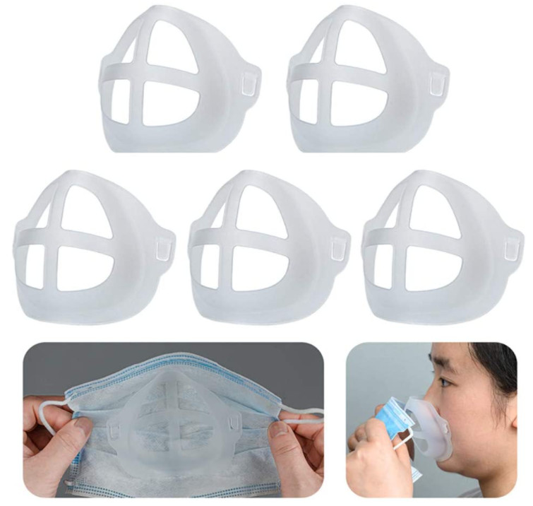 3D Mask Bracket-Face Mask Inner Support Frame Plastic -Washable Reusable -10PACK