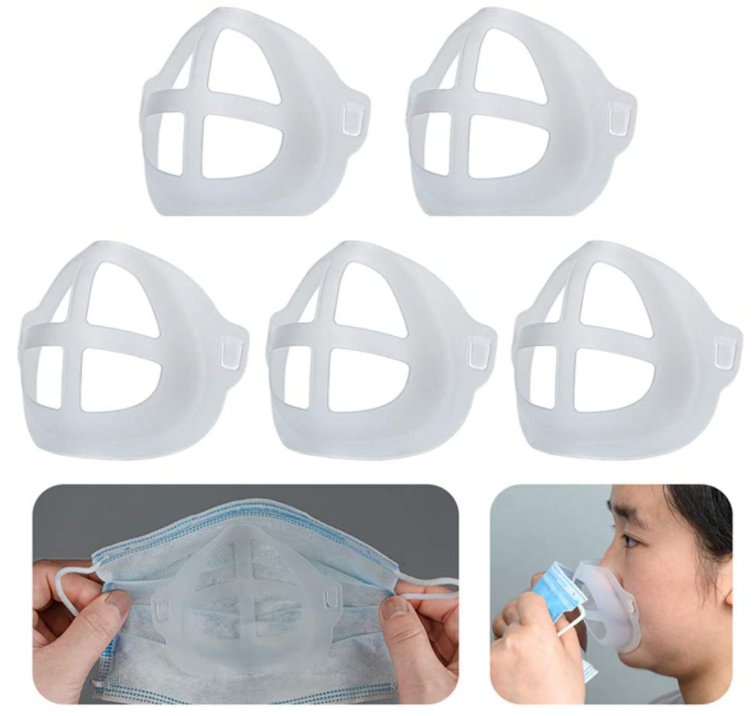 3D Mask Bracket-Face Mask Inner Support Frame Plastic -Washable Reusable -10PACK