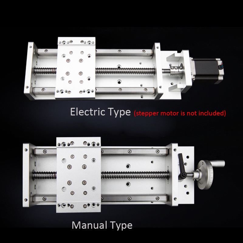 Heavy Load Linear Rail Sliding Module 100~1000mm Ballscrew Milling Table CNC