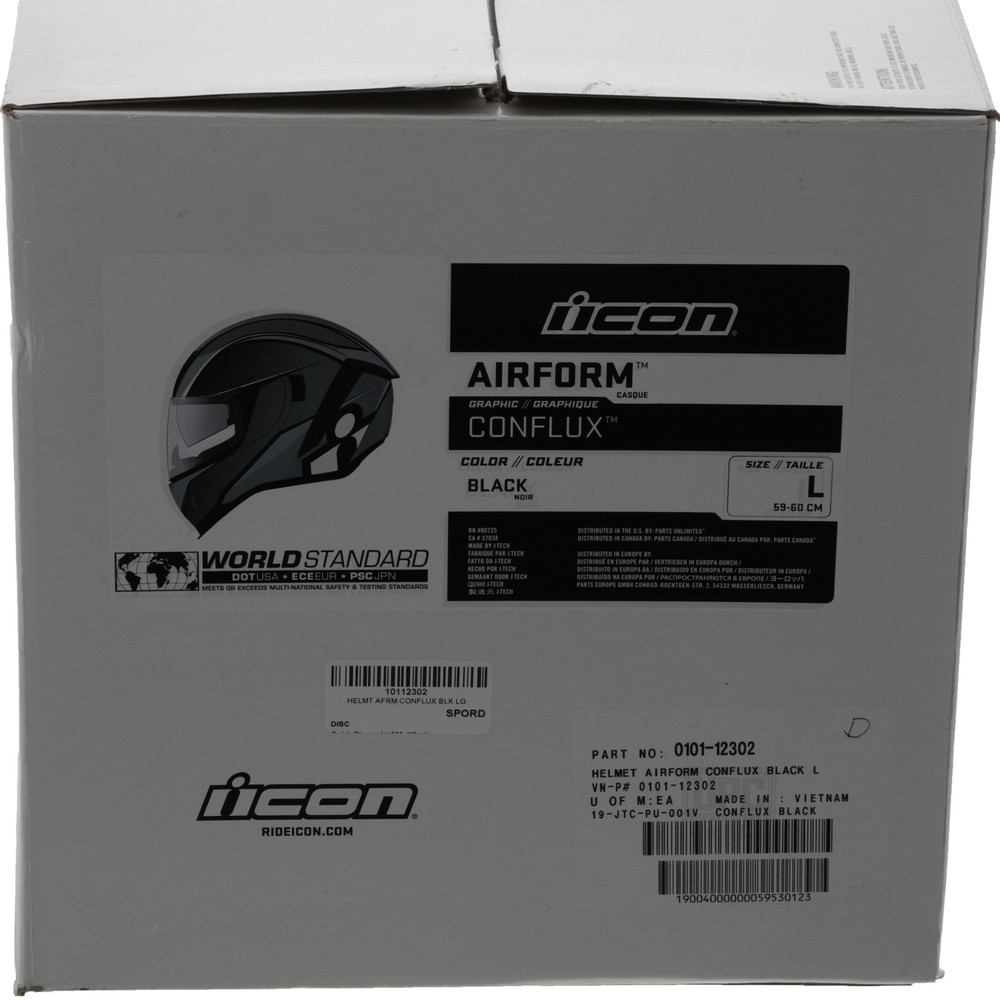 Icon Airform Black Helmet Large
