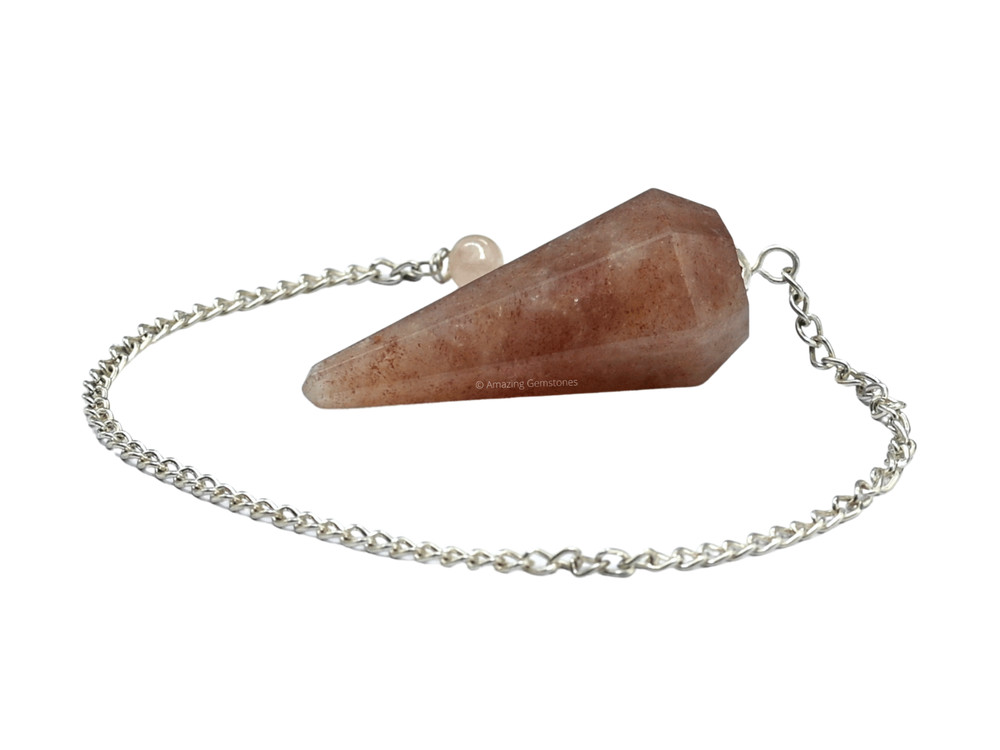 Strawberry Quartz Dowsing Crystal Pendulum