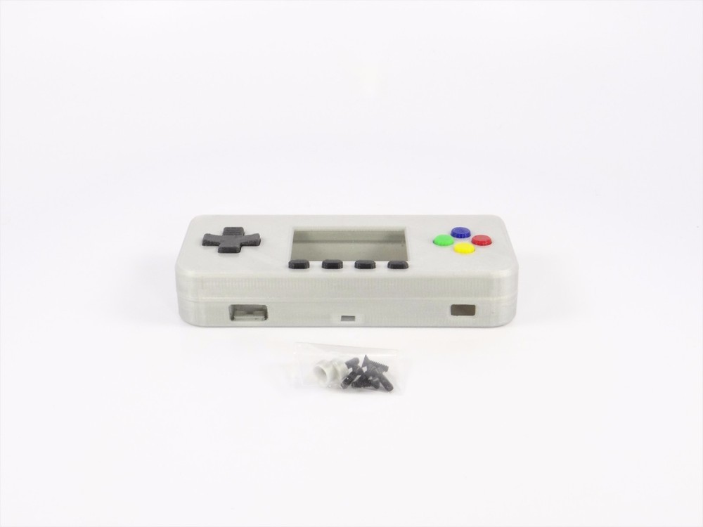 PiGRRL Zero SLVER Game Boy Case Buttons Screws Washers Gameboy Raspberry Pi Zero