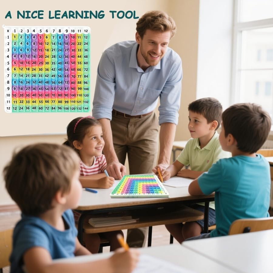 12x12 Multiplication Table Times Table Practice Multiplication Charts for Kid...