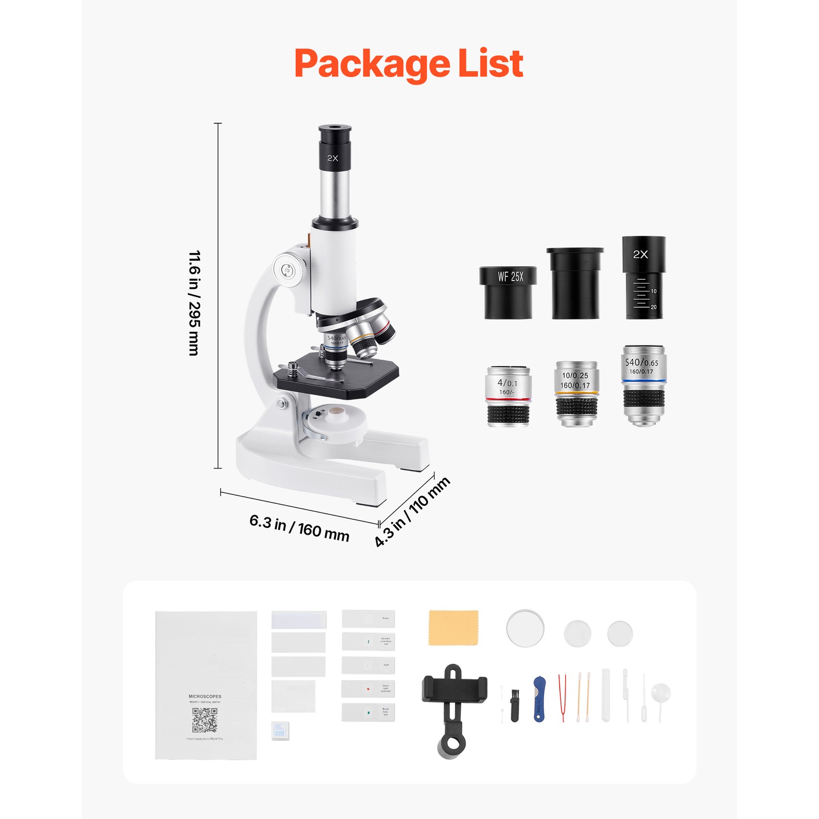 Uimoso Professional Monocular Microscope Kit with 40-2000X Magnification