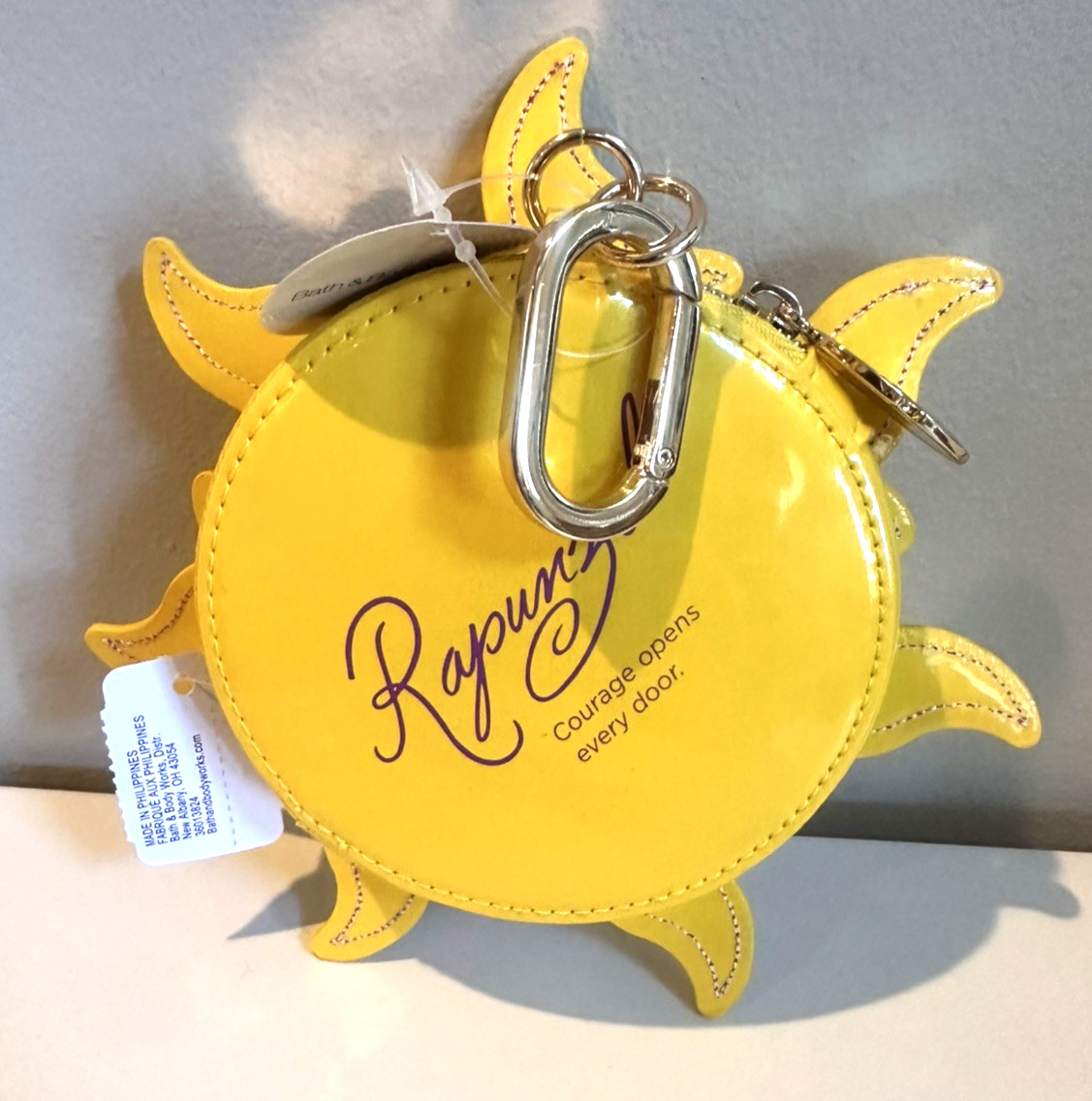 Bath & Body Works Disney Princess Rapunzel Tangled Yellow Sun Coin Purse NEW