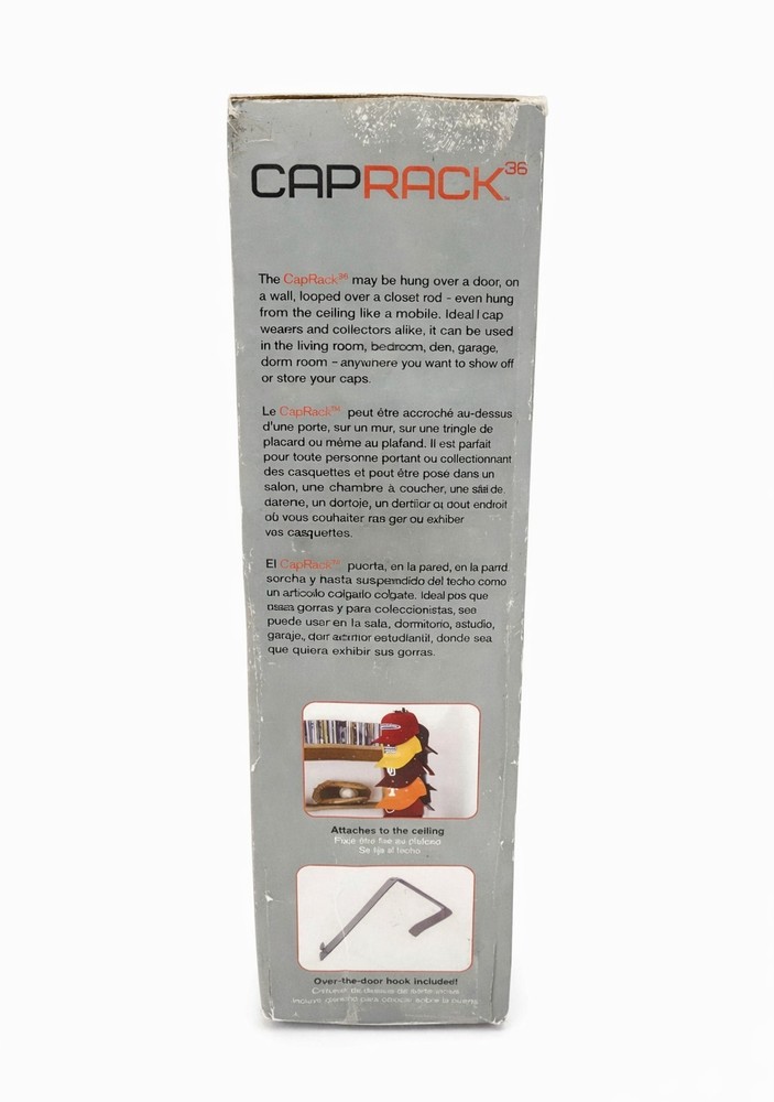 Organizer Over Door Cap Holder Holds 36 Caps