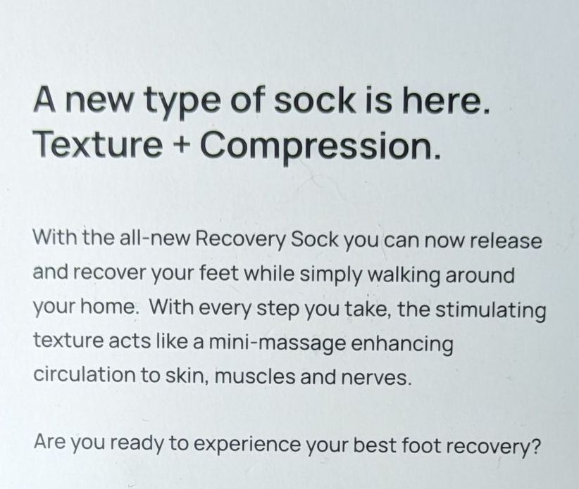 Naboso Recovery Socks - Compression + Texture, Size XS, S, M, L