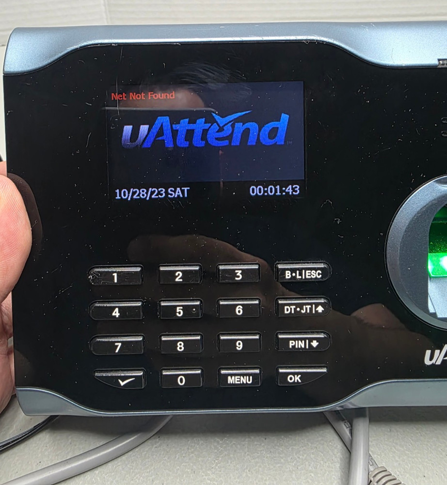 uAttend BN6000 Biometric Timeclock - Black