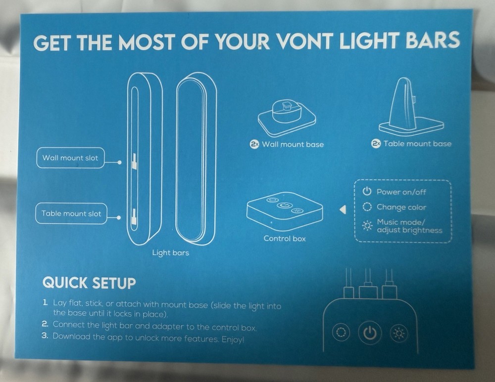 Vont Smart RGBICWW Television Light Bars