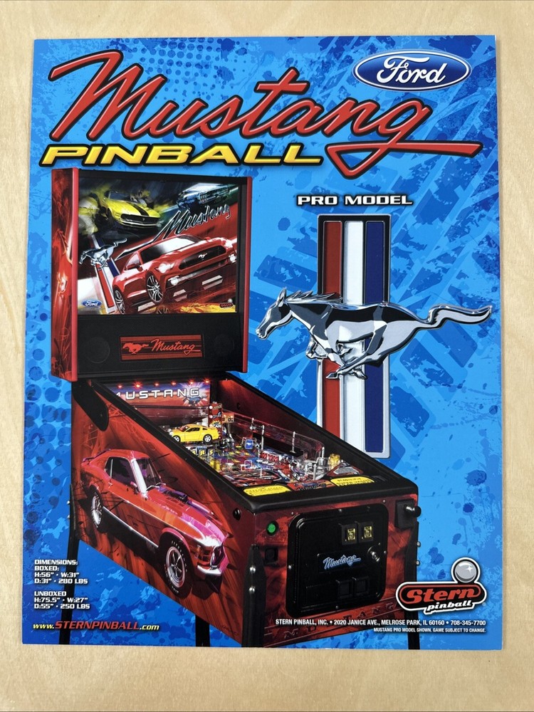 Stern Mustang Pro Pinball Flyer