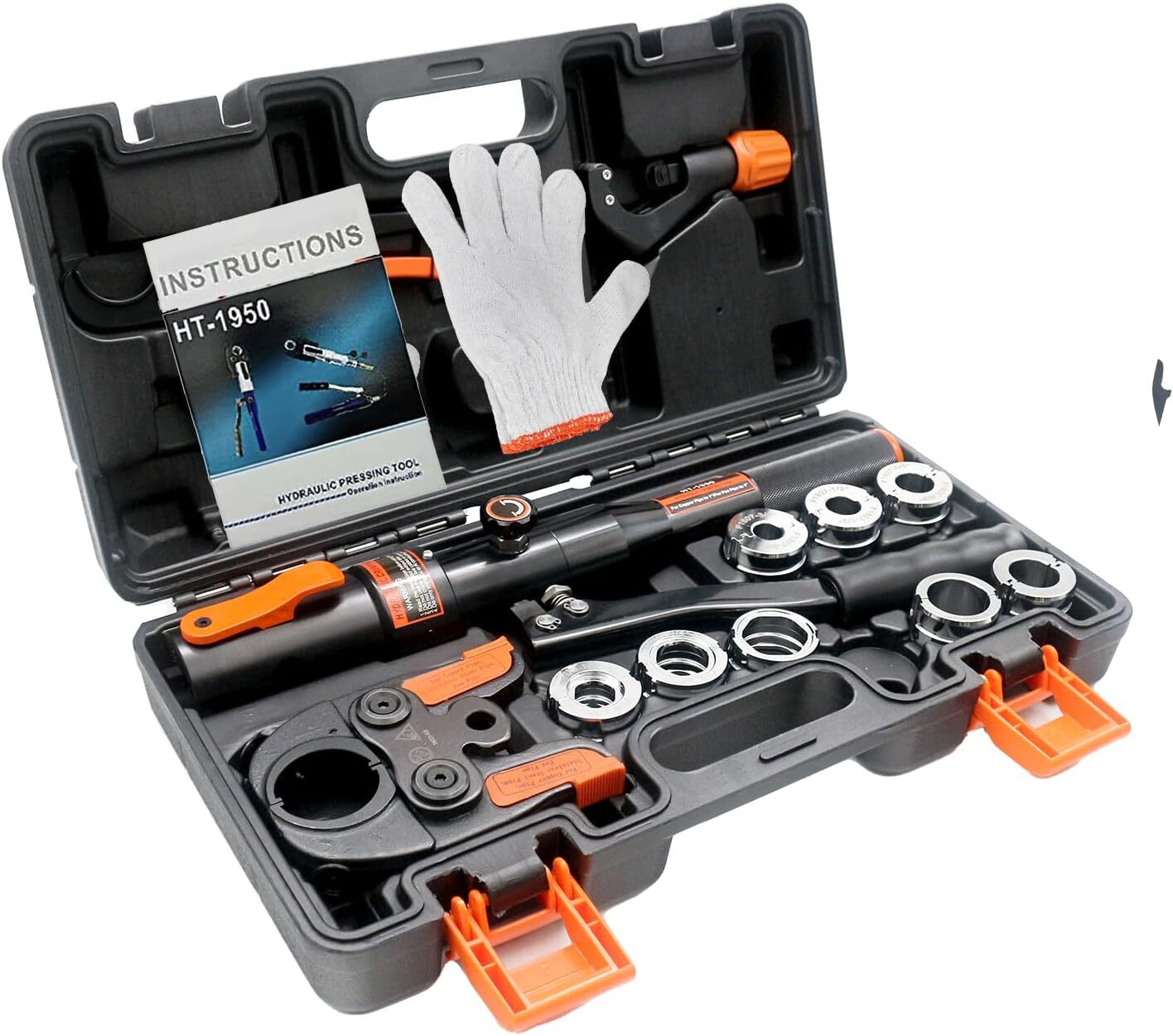 Copper Press Tool PEX Crimping Tool with 1/2", 3/4", 1" Dies for Copper Pipe